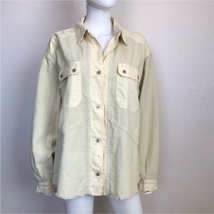 Thread & Supply M frayed yellow corduroy jacket